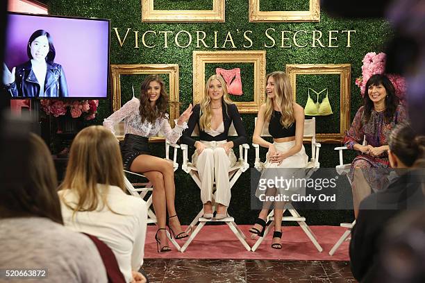 Victoria's Secret EVP Brand Communications & Events, Monica Mitro moderates Victoria's Secret Angels Taylor Hill, Elsa Hosk and Martha Hunt to host...