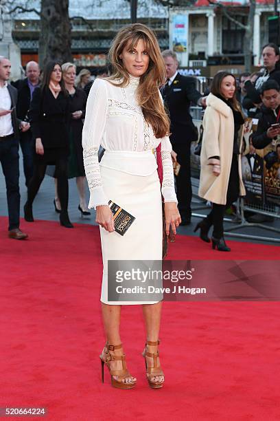 Jemima Khan arrives for the UK film premiere of "Florence Foster Jenkins" at Odeon Leicester Square on April 12, 2016 in London, England.