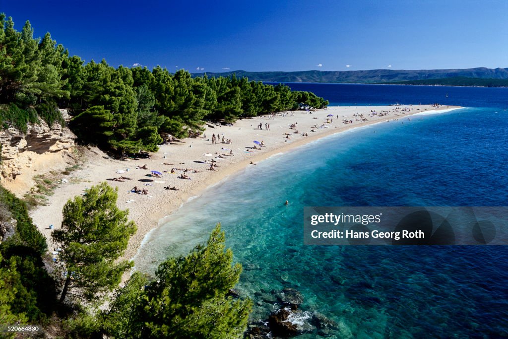 Zlatni Rat Beach on the Island of Brac