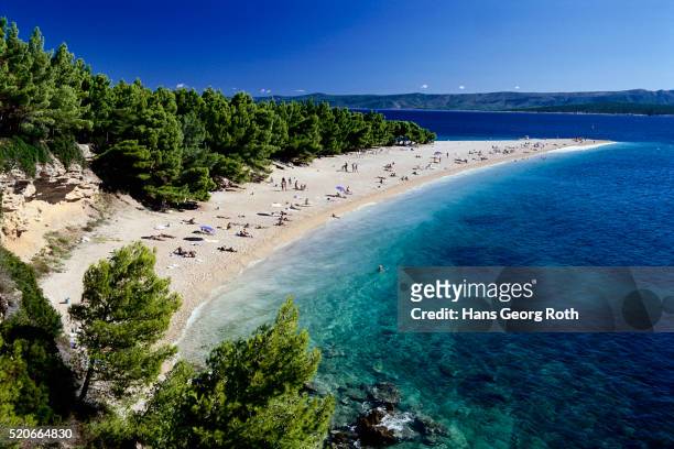 zlatni rat beach on the island of brac - brac croatia stock pictures, royalty-free photos & images