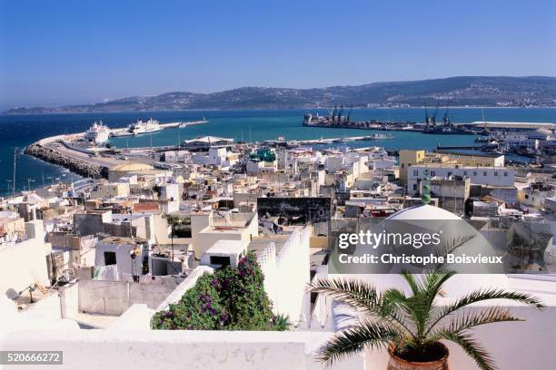 tangier rooftops - tanger stock-fotos und bilder
