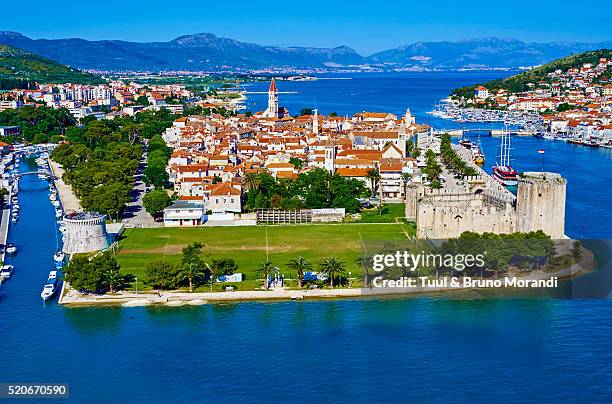 croatia, dalmatia, trogir - trogir stock-fotos und bilder