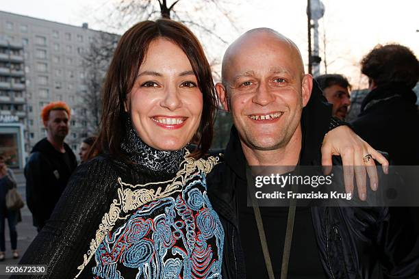 Nicolette Krebitz and Juergen Vogel attend the 'WILD' Premiere on April 12, 2016 in Berlin, Germany.