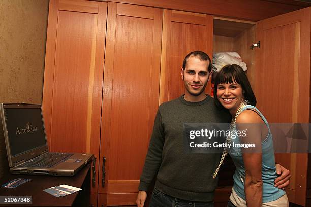 Actress Brooke Burns visits the ActorGear.com display at the Gibson Gift Lounge during the 2005 Sundance Film Festival on January 24, 2005 in Park...