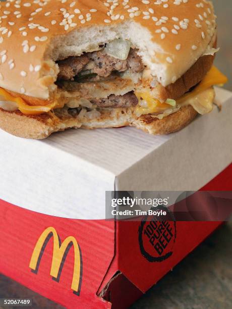 Big Mac hamburger is seen in a McDonald's fast-food restaurant on January 26, 2005 in Chicago, Illinois. A New York court has reinstated part of a...