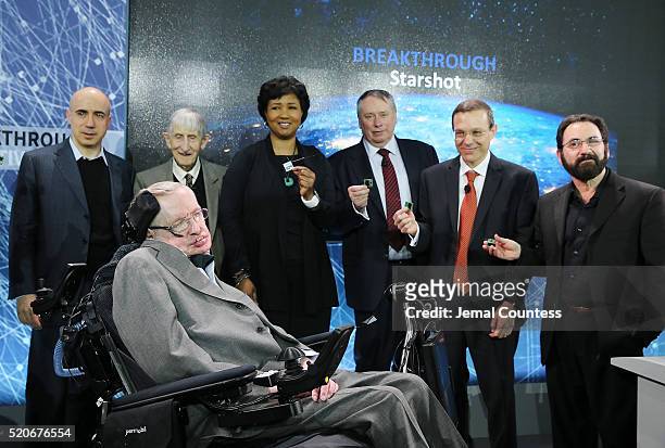 Scientist and investor Yuri Milner, Theoretical physicist and Mathematician Freeman Dyson, Dr. Mae Jemison, Dr. Pete Worden and Theoretical Physicist...