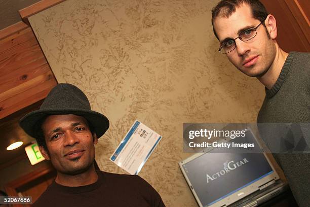 Actor Mario Van Peebles visits the ActorGear.com display at the Gibson Gift Lounge during the 2005 Sundance Film Festival on January 24, 2005 in Park...