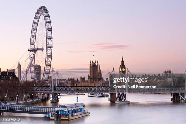 houses of parliament london uk - london eye big ben stock pictures, royalty-free photos & images