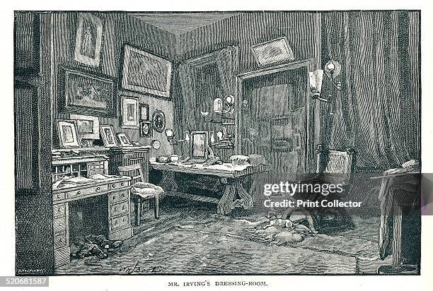 Henry Irvings' Dressing Room.Illustration From The Strand Magazine January-June, 1891