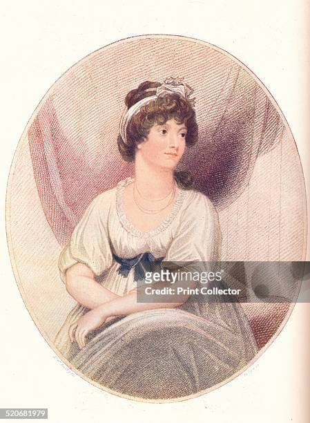 Princess Amelia, , 1797. Youngest daughter of King George III. A stipple engraving after a painting by Sir William Beechey . From the Connoisseur...