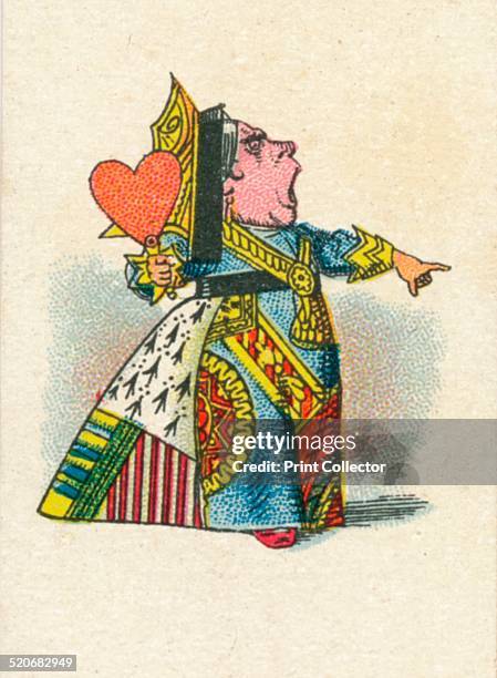 The Queen of Hearts, 1930. 'The Queen of Hearts' from Lewis Carroll's 'Alice in Wonderland'. After an illustration by John Tenniel colour printed by...