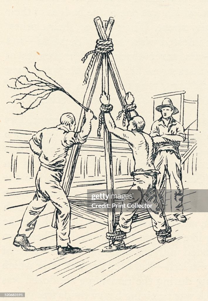 A convict being flogged with a cat-o-nine-tails, (1834), 1984.