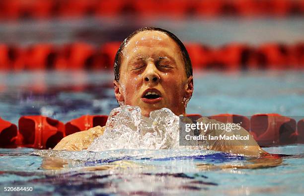 Hannah Miley competes in the Final of The Women's 400IM during Day One of The British Swimming Championships at Tollcross International Swimming...