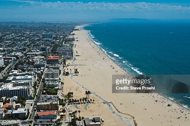 santa monica beach - santa monica california stock pictures, royalty-free photos & images