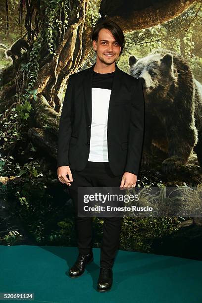 Valerio Scanu attends the 'Il Libro Della Giungla' Premiere at Cinema Barberini on April 12, 2016 in Rome, Italy.