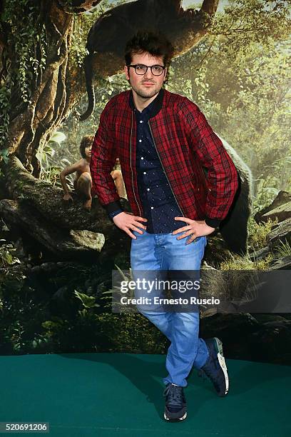 Frank Matano attends the 'Il Libro Della Giungla' Premiere at Cinema Barberini on April 12, 2016 in Rome, Italy.