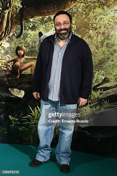 Massimiliano Bruno attends the 'Il Libro Della Giungla' premiere at Cinema Barberini on April 12, 2016 in Rome, Italy.