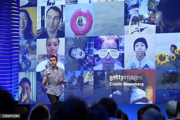 Chris Cox, chief product officer of Facebook Inc., speaks during the Facebook F8 Developers Conference in San Francisco, California, U.S., on...