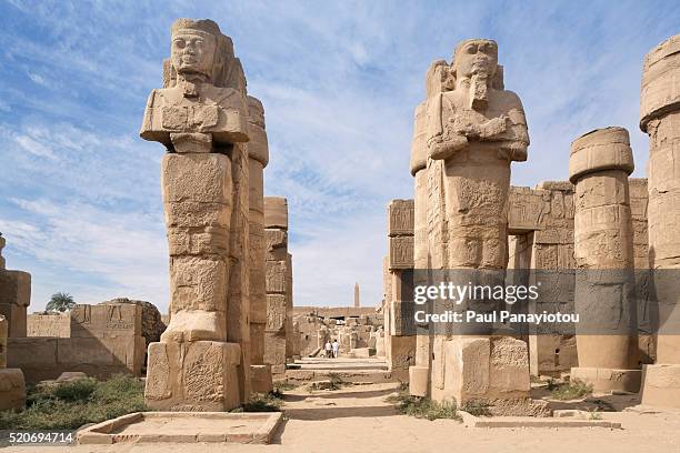 the eastern temple of ramses ii at the temples of karnak, luxor, egypt - temples of karnak stock pictures, royalty-free photos & images