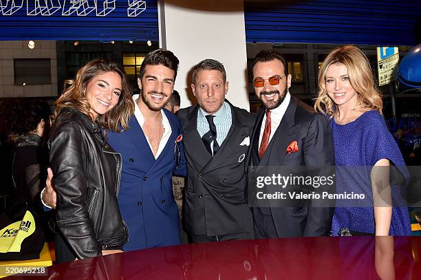 Eleonora Brunacci, Mariano Di Vaio, Lapo Elkann, Alessandro Martorana and Elena Barolo attend Kartell+Lapo. It's A Wrap! Party on April 12, 2016 in...