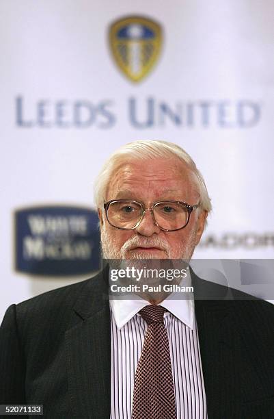 Chairman Ken Bates of Leeds United talks to the press during a press conference at Elland Road Stadium on January 27, 2005 in Leeds, England.