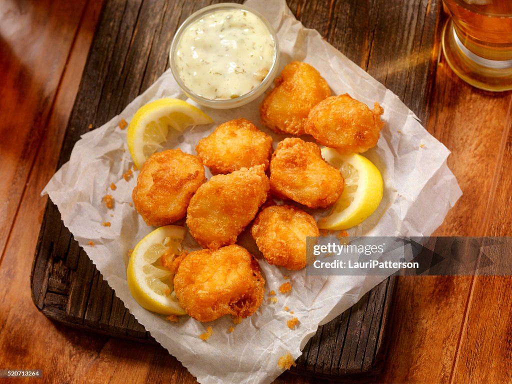 Beer Battered Fish Bites with Tarter Sauce