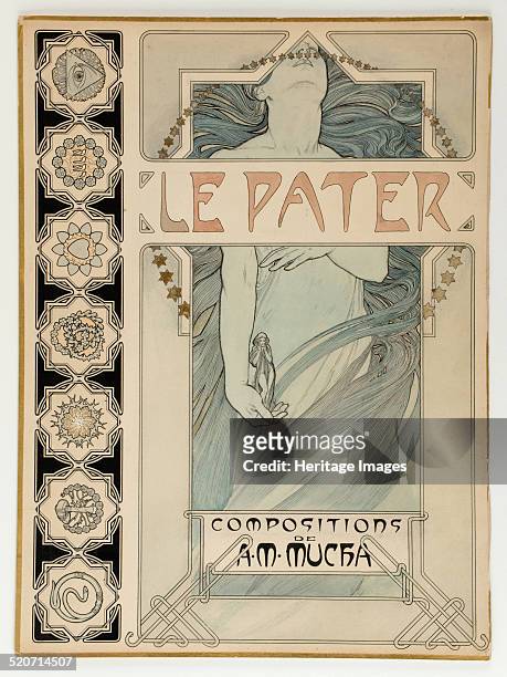 Cover Design for the illustrated edition Le Pater. Found in the collection of Museum of Decorative Arts, Prague.