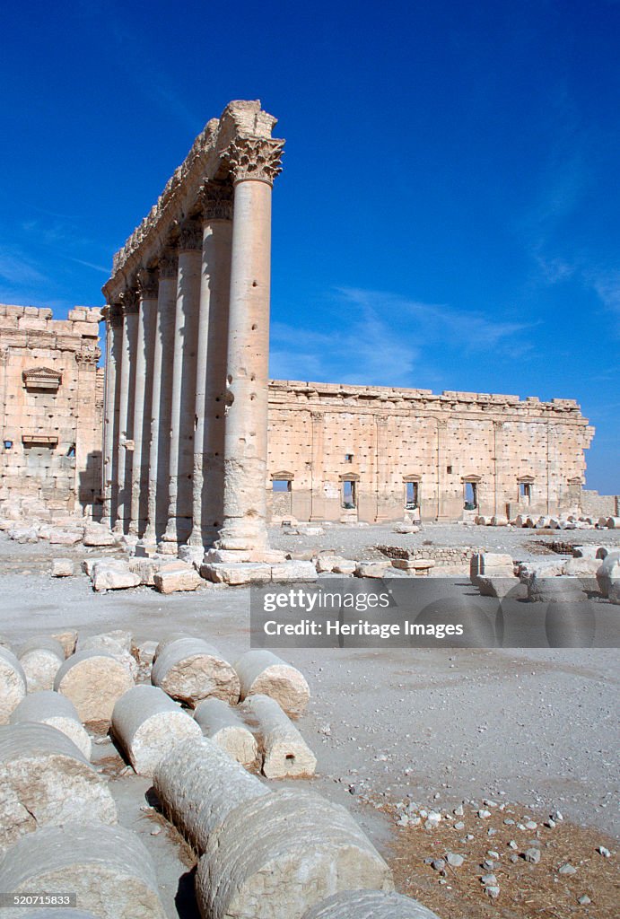 Courtyard of the Temple of Bel, Palmyra, Syria.