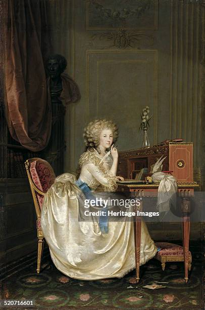 Portrait of Marie Louise of Savoy , Princess of Lamballe. Found in the collection of Kunstmuseum Liechtenstein.