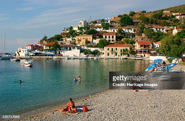 Beach, Assos, Kefalonia, Greece.