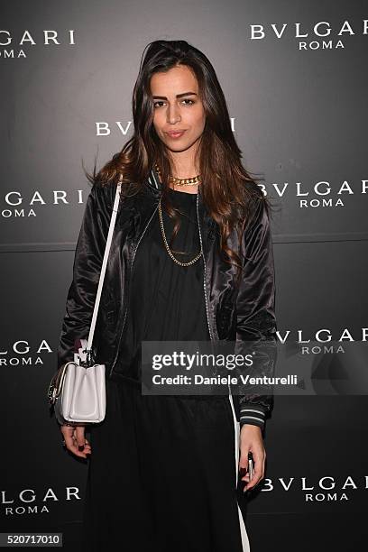 Allegra Benini attends BVLGARI Celebration of B.Zero1 At Milan Design Week at Hotel Bulgari on April 12, 2016 in Milan, Italy.