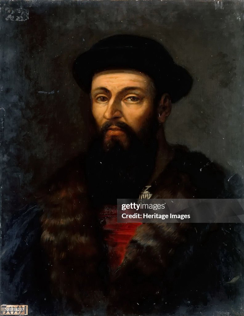 Portrait of Ferdinand Magellan (1470-1521). Artist: Larivière, Charles-Philippe (1798-1876)