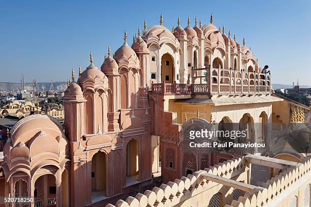 hawa mahal or palace of the winds, jaipur, rajasthan, india - jaipur stock-fotos und bilder
