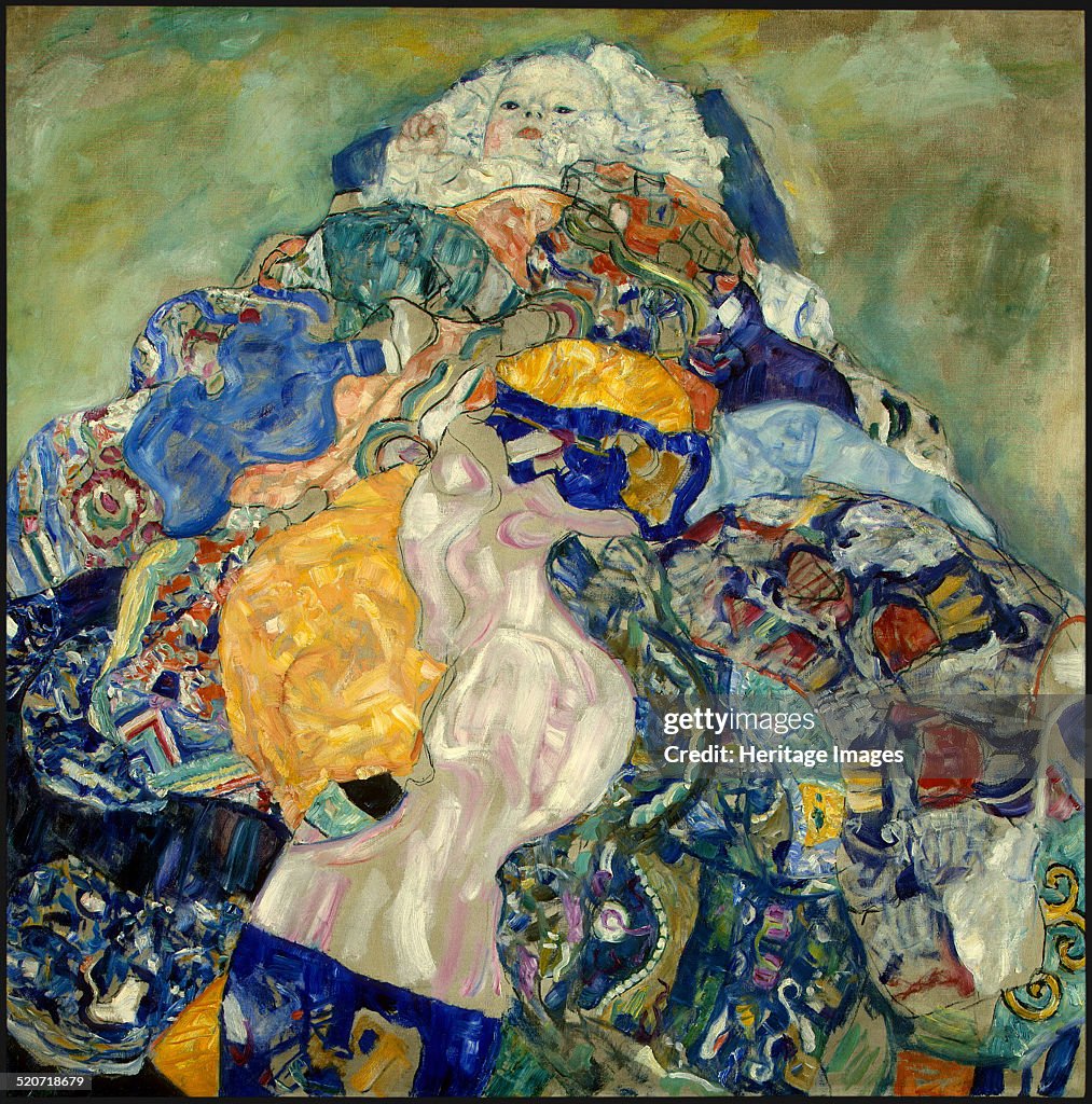 Baby (Cradle). Artist: Klimt, Gustav (1862-1918)
