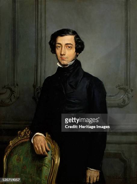 Portrait of Alexis de Tocqueville . Found in the collection of Musée de l'Histoire de France, Château de Versailles.