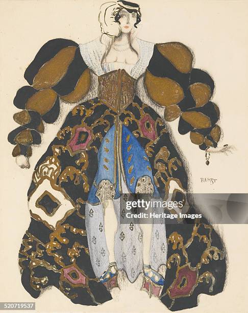 Costume design for the Ballet La Légende de Joseph by R. Strauss. Private Collection.