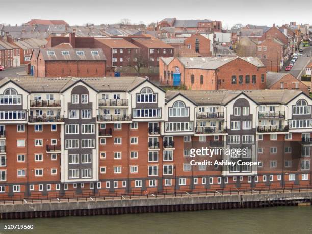 apartments in north shields near newcastle, uk - north shields stock pictures, royalty-free photos & images