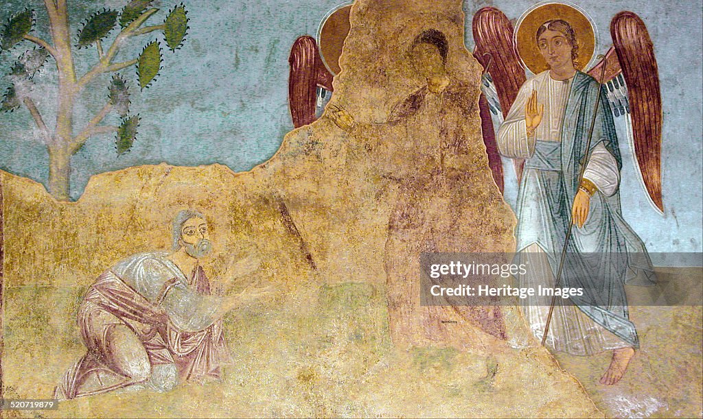 The Hospitality of Abraham (Old Testament Trinity). Artist: Ancient Russian frescos