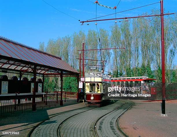 Seaton Terminus, Seaton Tramway, Devon. The highly popular tramway connecting Seaton and Colyton was built by Claude Lane between 1969 and 1971 on...