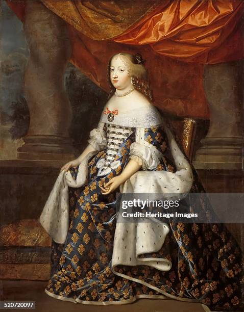 Portrait of Maria Theresa of Spain as Queen of France. Found in the collection of Musée de l'Histoire de France, Château de Versailles.