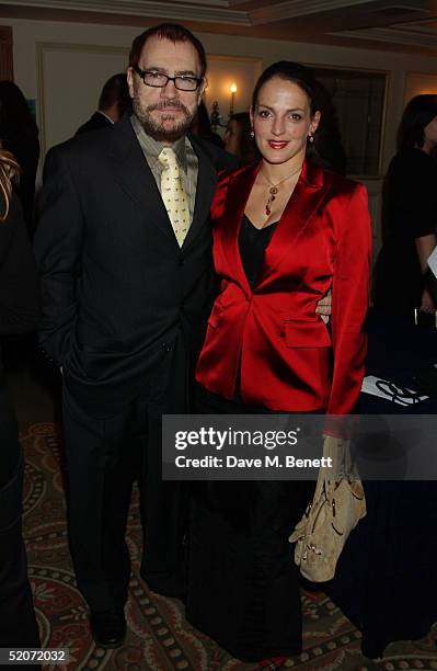 Actor Brian Cox and wife Nicole Ansari attend the South Bank Show Awards at The Savoy on January 27, 2005 in London. The annual awards recognise...