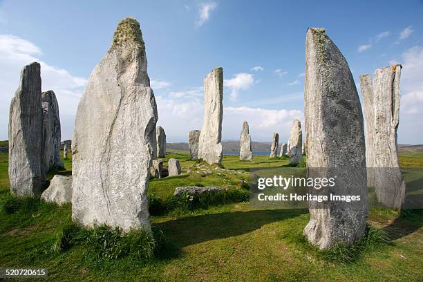 Callanish Stones, Isle of Lewis, Outer Hebrides, Scotland, 2009. The Neolithic stone circle at Callanish dates from approximately 2000 BC. It...