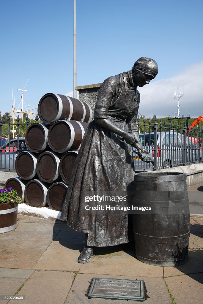 Herring Girl statue, Stornoway harbour, Isle of Lewis, Outer Hebrides, Scotland, 2009.