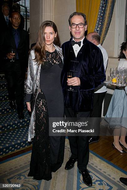 Hea Deville and Emmanuel de Brantes attend the 'Children for Peace' Benefit Gala at Cercle Interallie on April 12, 2016 in Paris, France.