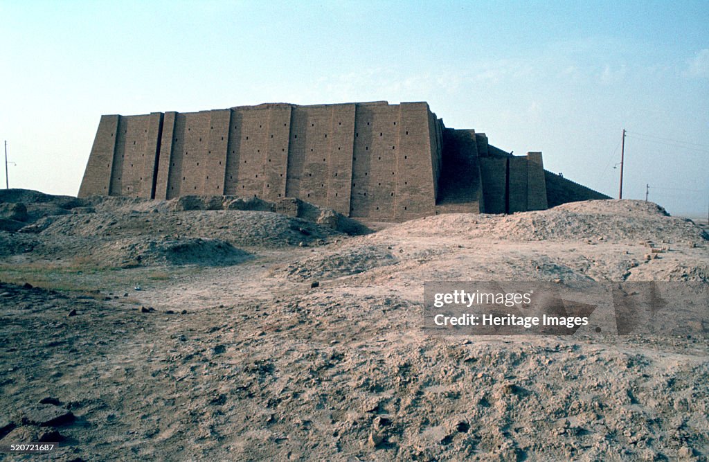 Iraq Pyramids Great Ziggurat of Ur, Iraq, 1977. Ziggurats were temple towers of ...