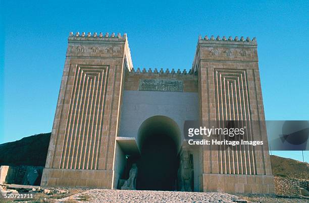 Nergal Gate, Nineveh, Iraq, 1977. Mid 20th century reconstruction of one of the great gates of the ancient Assyrian city of Nineveh.