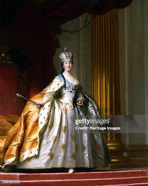 Portrait of Empress Catherine the Great in her Coronation Robe. Found in the collection of The David Collection.