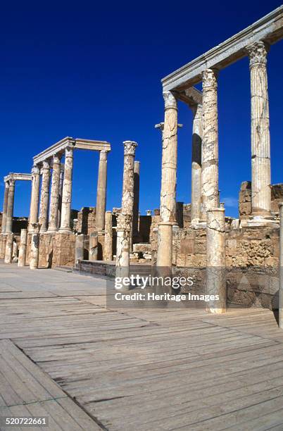 Theatre, Leptis Magna, Libya, 1-2 AD. Remains of the Roman theatre.
