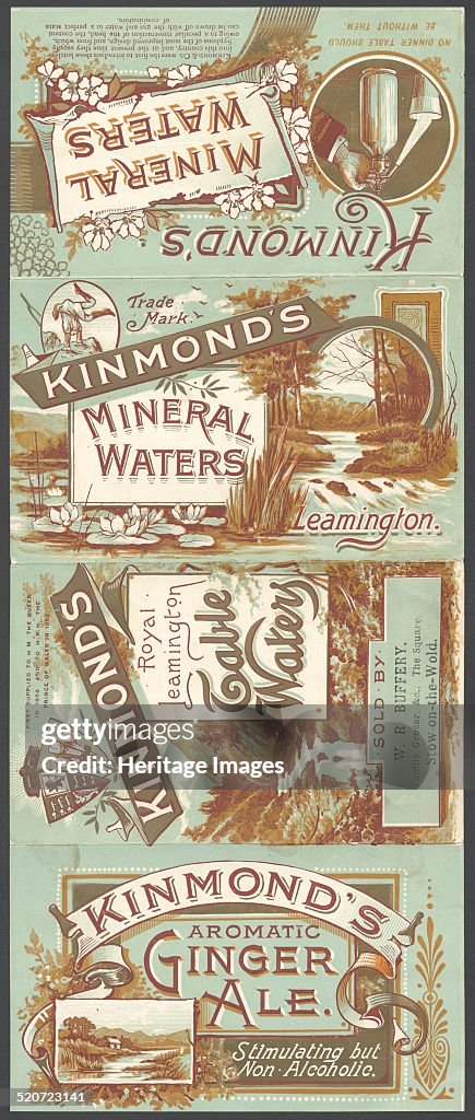 Kinmond's Mineral water, 1890s.