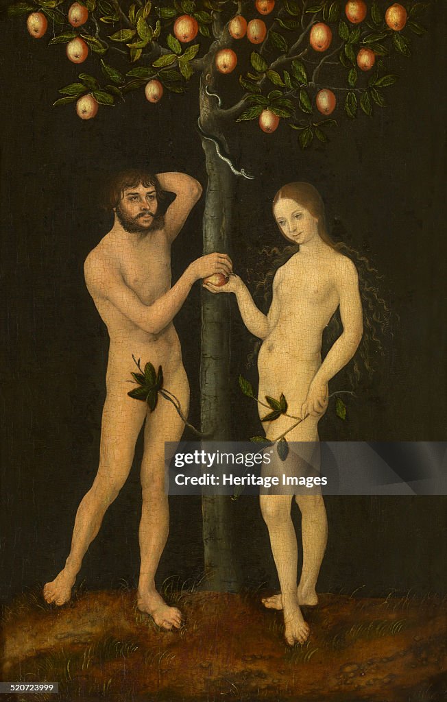 Adam and Eve. Artist: Cranach, Lucas, the Elder (1472-1553)